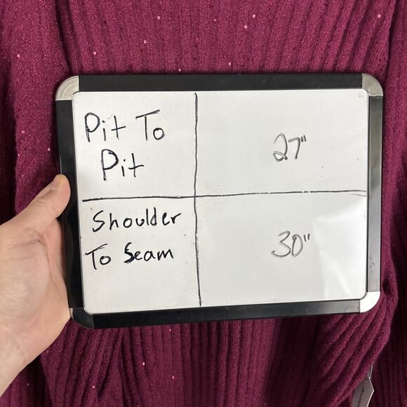 Liz Claiborne Sparkle Ribbed Sweater Royal Magenta Pink Size 3X Original $59 NWT - Picture 7 of 7